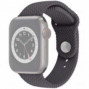 רצועת סיליקון מדגם Woven Pattern Silicone Band מבית LaTera לשעון חכם מדגם: Apple Watch 42mm/44mm/45mm (צבע charcoal) רצועת סיליקון מדגם Woven Pattern Silicone Band מבית LaTera לשעון חכם מדגם: Apple Watch 42mm/44mm/45mm (צבע charcoal)