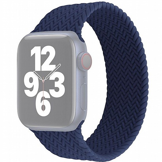 ����� ������� ����  Single Turn Woven Silicone Band ���� LaTera ����� ��� ����: Apple Watch 42mm/44mm/45mm (��� Blue)