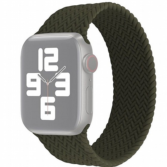 ����� ������� ����  Single Turn Woven Silicone Band ���� LaTera ����� ��� ����: Apple Watch 42mm/44mm/45mm (��� Army Green)