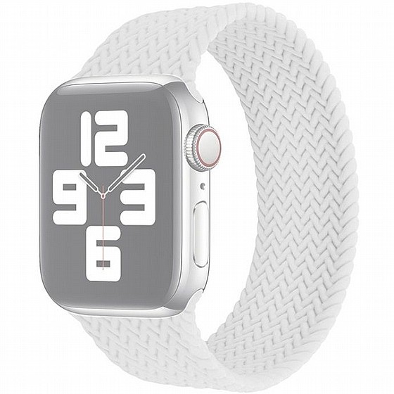 ����� ������� ����  Single Turn Woven Silicone Band ���� LaTera ����� ��� ����: Apple Watch 38mm/40mm/41mm (��� White)