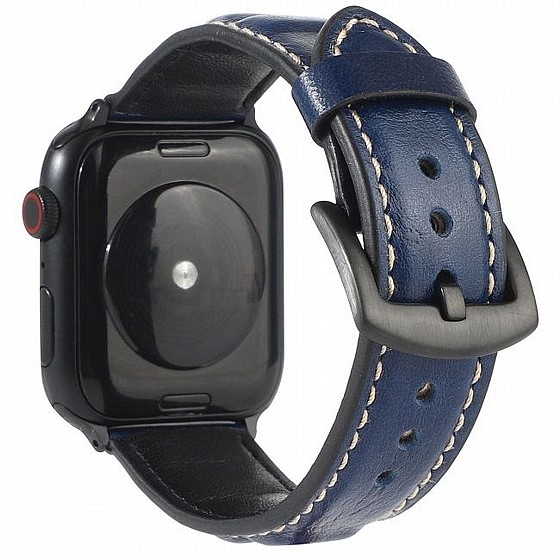 ����� ��� ����   Woven Genuine Leather Band ���� LaTera ����� ��� ����: Apple Watch 42mm/44mm/45mm (��� Blue)