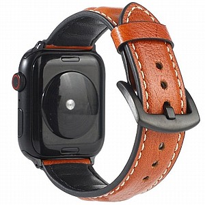 רצועת עור מדגם Woven Genuine Leather Band מבית LaTera לשעון חכם מדגם: Apple Watch 42mm/44mm/45mm (צבע Yellow Brown) רצועת עור מדגם Woven Genuine Leather Band מבית LaTera לשעון חכם מדגם: Apple Watch 42mm/44mm/45mm (צבע Yellow Brown)