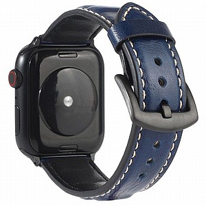 רצועת עור מדגם Woven Genuine Leather Band מבית LaTera לשעון חכם מדגם: Apple Watch 38mm/40mm/41mm (צבע Blue) רצועת עור מדגם Woven Genuine Leather Band מבית LaTera לשעון חכם מדגם: Apple Watch 38mm/40mm/41mm (צבע Blue)