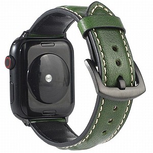 רצועת עור מדגם Woven Genuine Leather Band מבית LaTera לשעון חכם מדגם: Apple Watch 38mm/40mm/41mm (צבע Green) רצועת עור מדגם Woven Genuine Leather Band מבית LaTera לשעון חכם מדגם: Apple Watch 38mm/40mm/41mm (צבע Green)