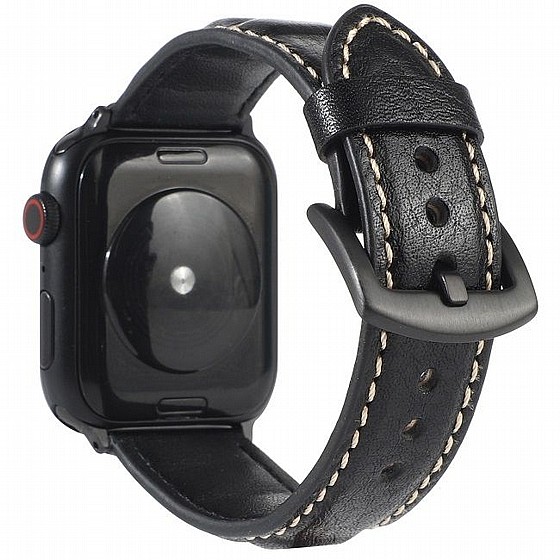 ����� ��� ����   Woven Genuine Leather Band ���� LaTera ����� ��� ����: Apple Watch 38mm/40mm/41mm (��� Black)