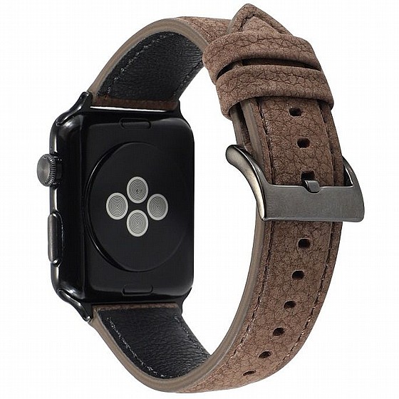 ����� ��� ����   Litchi Genuine Leather Band ���� LaTera ����� ��� ����: Apple Watch 42mm/44mm/45mm (��� Khaki)