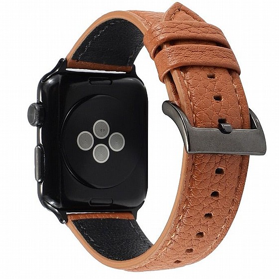 ����� ��� ����   Litchi Genuine Leather Band ���� LaTera ����� ��� ����: Apple Watch 38mm/40mm/41mm (��� Brown)