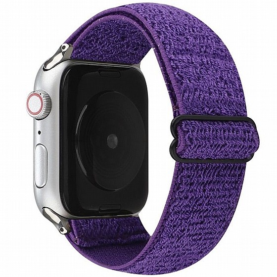 ����� �� / ������ ���� Solid Color Nylon Band ���� LaTera ����� ��� ����: Apple Watch 42mm/44mm/45mm (��� Purple)