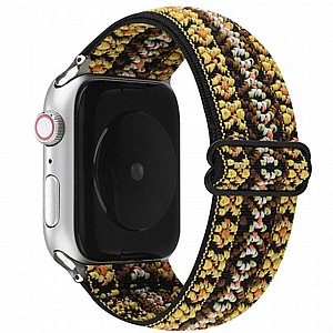 רצועת בד / ניילון מדגם Ethnic Style Nylon Band מבית LaTera לשעון חכם מדגם: Apple Watch 42mm/44mm/45mm (צבע Yellow) רצועת בד / ניילון מדגם Ethnic Style Nylon Band מבית LaTera לשעון חכם מדגם: Apple Watch 42mm/44mm/45mm (צבע Yellow)