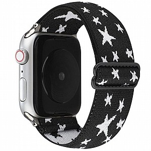 ����� �� / ������ ���� Ethnic Style Nylon Band ���� LaTera ����� ��� ����: Apple Watch 38mm/40mm/41mm (��� Black/White)