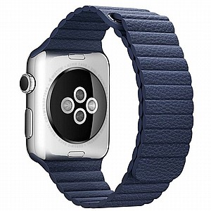 רצועת עור מדגם Magnetic Leather Band מבית LaTera לשעון חכם מדגם: Apple Watch 42mm/44mm/45mm (צבע Dark Blue) רצועת עור מדגם Magnetic Leather Band מבית LaTera לשעון חכם מדגם: Apple Watch 42mm/44mm/45mm (צבע Dark Blue)