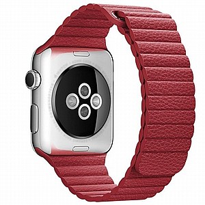 ����� ��� ���� Magnetic Leather Band ���� LaTera ����� ��� ����: Apple Watch 38mm/40mm/41mm (��� Red)