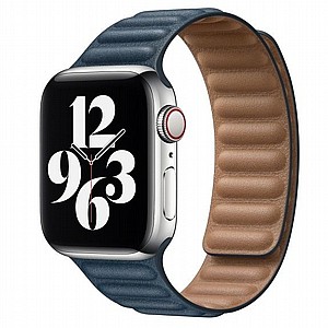 ����� ��� ���� Loop Magnetic Leather Band ���� LaTera ����� ��� ����: Apple Watch 42mm/44mm/45mm (��� Blue)