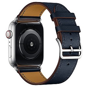 ����� ��� ���� Replacement Leather  Band ���� LaTera ����� ��� ����: Apple Watch 42mm/44mm/45mm (��� Dark Blue)