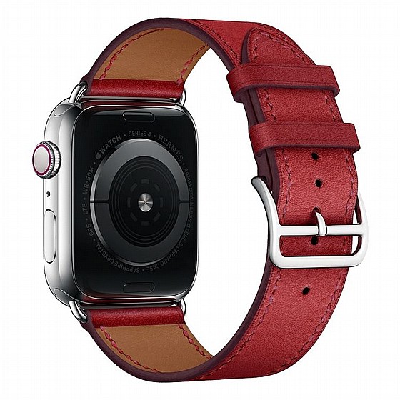 ����� ��� ���� Replacement Leather  Band ���� LaTera ����� ��� ����: Apple Watch 42mm/44mm/45mm (��� Red)