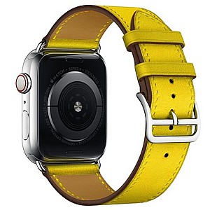 רצועת עור מדגם Replacement Leather Band מבית LaTera לשעון חכם מדגם: Apple Watch 38mm/40mm/41mm (צבע Yellow) רצועת עור מדגם Replacement Leather Band מבית LaTera לשעון חכם מדגם: Apple Watch 38mm/40mm/41mm (צבע Yellow)