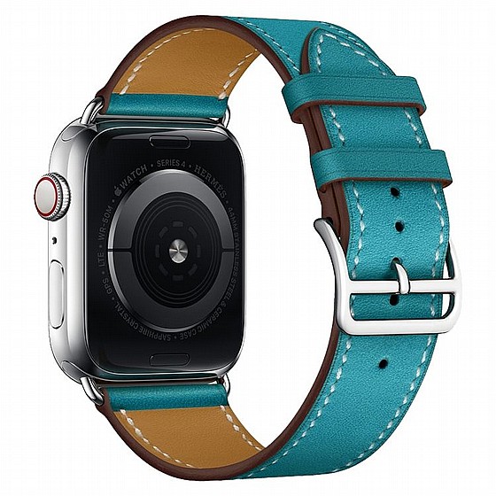 ����� ��� ���� Replacement Leather  Band ���� LaTera ����� ��� ����: Apple Watch 38mm/40mm/41mm (��� Blue)