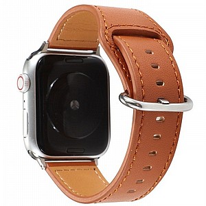 רצועת עור מדגם Solid Genuine Leather Band מבית LaTera לשעון חכם מדגם: Apple Watch 42mm/44mm/45mm (צבע Brown) רצועת עור מדגם Solid Genuine Leather Band מבית LaTera לשעון חכם מדגם: Apple Watch 42mm/44mm/45mm (צבע Brown)