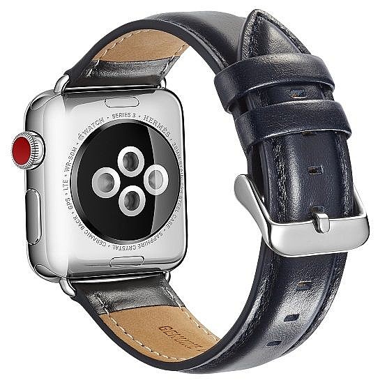 ����� ��� ����  Crazy Horse Leather Band ���� LaTera ����� ��� ����: Apple Watch 42mm/44mm/45mm (��� Dark Blue)