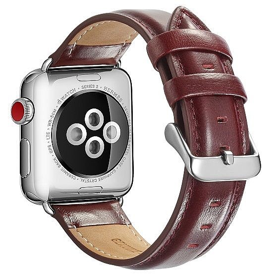 ����� ��� ����  Crazy Horse Leather Band ���� LaTera ����� ��� ����: Apple Watch 38mm/40mm/41mm (��� Wine Red)