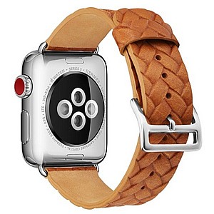 רצועת עור מדגם Cowhide Embossed Leather Band מבית LaTera לשעון חכם מדגם: Apple Watch 42mm/44mm/45mm (צבע Brown) רצועת עור מדגם Cowhide Embossed Leather Band מבית LaTera לשעון חכם מדגם: Apple Watch 42mm/44mm/45mm (צבע Brown)