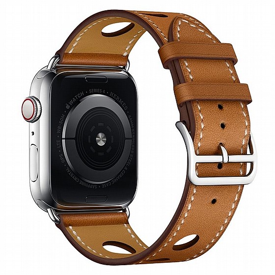 ����� ��� ����  Fashionable Circle Leather Band ���� LaTera ����� ��� ����: Apple Watch 42mm/44mm/45mm (��� Brown)