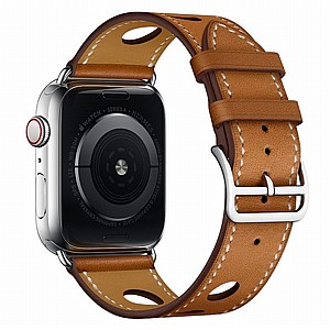����� ��� ����  Fashionable Circle Leather Band ���� LaTera ����� ��� ����: Apple Watch 38mm/40mm/41mm (��� Brown)