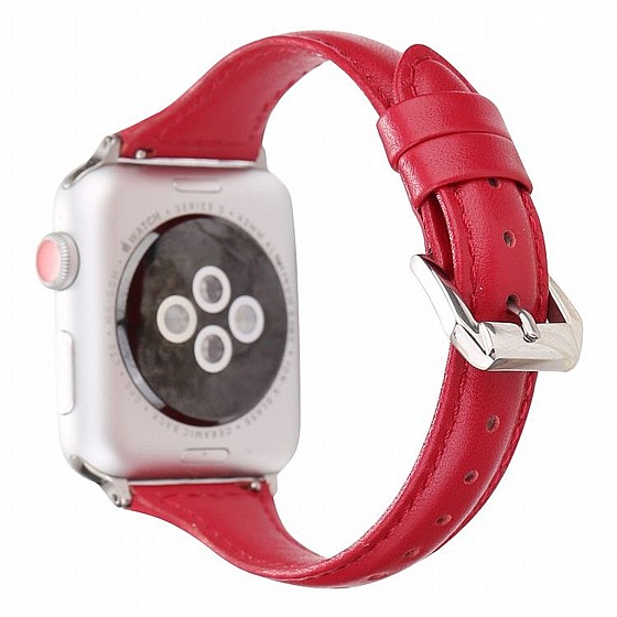 ����� ��� ����  Simple Fashion Leather Band ���� LaTera ����� ��� ����: Apple Watch 42mm/44mm/45mm (��� Red)