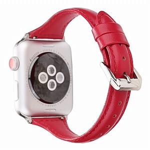 ����� ��� ����  Simple Fashion Leather Band ���� LaTera ����� ��� ����: Apple Watch 42mm/44mm/45mm (��� Red)