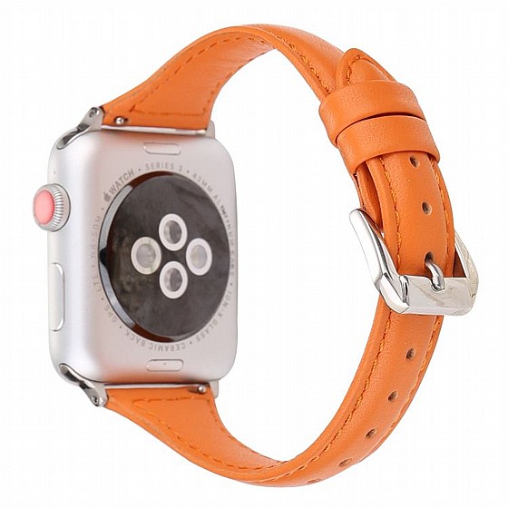 ����� ��� ����  Simple Fashion Leather Band ���� LaTera ����� ��� ����: Apple Watch 42mm/44mm/45mm (��� Orange)