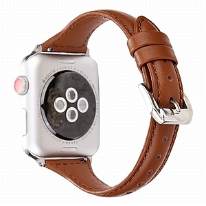 רצועת עור מדגם Simple Fashion Leather Band מבית LaTera לשעון חכם מדגם: Apple Watch 38mm/40mm/41mm (צבע Brown) רצועת עור מדגם Simple Fashion Leather Band מבית LaTera לשעון חכם מדגם: Apple Watch 38mm/40mm/41mm (צבע Brown)