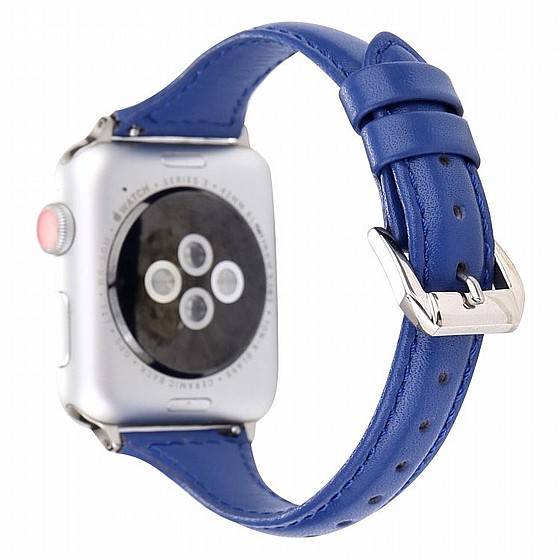 ����� ��� ����  Simple Fashion Leather Band ���� LaTera ����� ��� ����: Apple Watch 38mm/40mm/41mm (��� Blue)