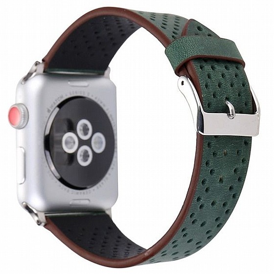 ����� ��� ����   Fashion Genuine Leather Band ���� LaTera ����� ��� ����: Apple Watch 38mm/40mm/41mm (��� Green)