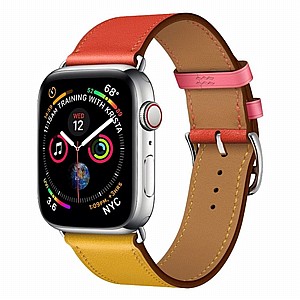 רצועת עור מדגם Two Color Single Leather Band מבית LaTera לשעון חכם מדגם: Apple Watch 42mm/44mm/45mm (צבע Amber/Orange Red/Light Rose Red) רצועת עור מדגם Two Color Single Leather Band מבית LaTera לשעון חכם מדגם: Apple Watch 42mm/44mm/45mm (צבע Amber/Orange Red/Light Rose Red)