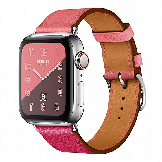 ����� ��� ����  Two Color Single Leather Band ���� LaTera ����� ��� ����: Apple Watch 38mm/40mm/41mm (��� Rose Red/Pink)