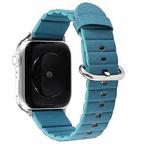 ����� ��� ����   Loop Stripes Leather Band ���� LaTera ����� ��� ����: Apple Watch 42mm/44mm/45mm (��� Sky Blue)