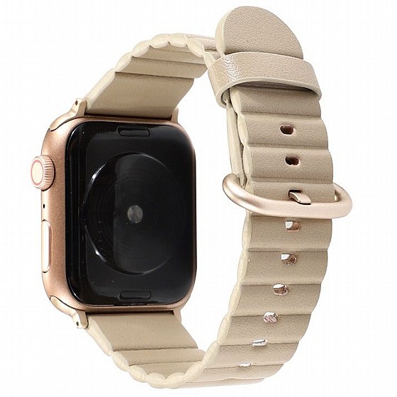 ����� ��� ����   Loop Stripes Leather Band ���� LaTera ����� ��� ����: Apple Watch 38mm/40mm/41mm (��� Champagne Gold)