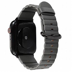 רצועת עור מדגם Loop Stripes Leather Band מבית LaTera לשעון חכם מדגם: Apple Watch 38mm/40mm/41mm (צבע Grey) רצועת עור מדגם Loop Stripes Leather Band מבית LaTera לשעון חכם מדגם: Apple Watch 38mm/40mm/41mm (צבע Grey)
