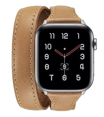 ����� ��� ����   Thin Genuine Double Loop Leather Band ���� LaTera ����� ��� ����: Apple Watch 38mm/40mm/41mm (��� Brown)
