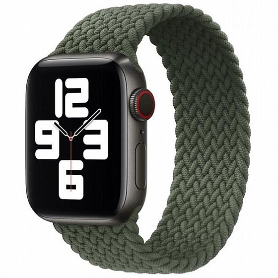 ����� �� / ������ ���� Single Turn Braided Nylon Band ���� LaTera ����� ��� ����: Apple Watch 42mm/44mm/45mm (��� Green)