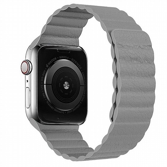 ����� ��� ����   Two Loop Magnetic Leather Band ���� LaTera ����� ��� ����: Apple Watch 42mm/44mm/45mm (��� Grey)
