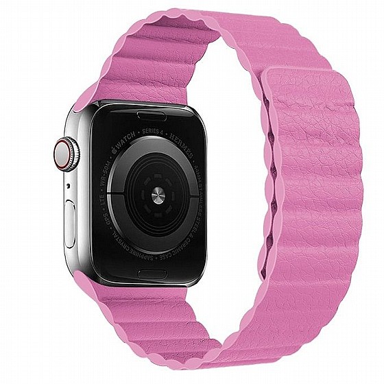 ����� ��� ����   Two Loop Magnetic Leather Band ���� LaTera ����� ��� ����: Apple Watch 38mm/40mm/41mm (��� Pink)