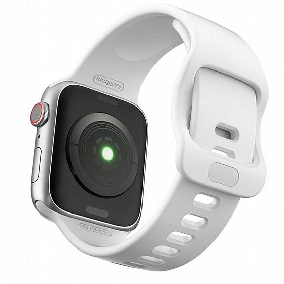 ����� ������� ����  Wrist Strap Silicone Band ���� LaTera ����� ��� ����: Apple Watch 42mm/44mm/45mm (��� White)