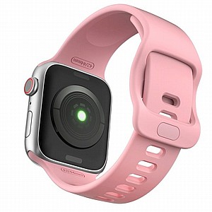 רצועת סיליקון מדגם Wrist Strap Silicone Band מבית LaTera לשעון חכם מדגם: Apple Watch 42mm/44mm/45mm (צבע Pink) רצועת סיליקון מדגם Wrist Strap Silicone Band מבית LaTera לשעון חכם מדגם: Apple Watch 42mm/44mm/45mm (צבע Pink)