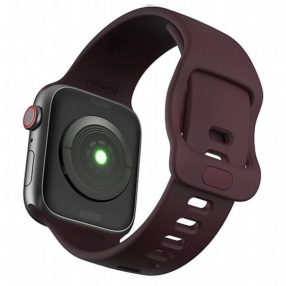 ����� ������� ����  Wrist Strap Silicone Band ���� LaTera ����� ��� ����: Apple Watch 38mm/40mm/41mm (��� Wine Red)