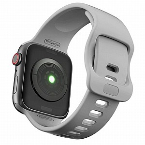 ����� ������� ����  Wrist Strap Silicone Band ���� LaTera ����� ��� ����: Apple Watch 38mm/40mm/41mm (��� Light Grey)