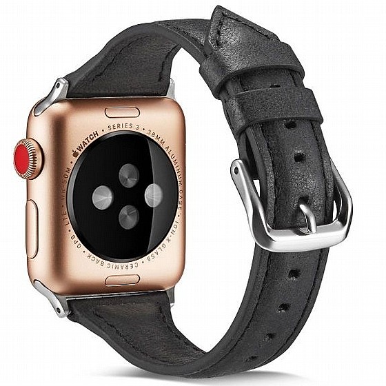 ����� ��� ����   Thin Leather Band ���� LaTera ����� ��� ����: Apple Watch 42mm/44mm/45mm (��� Black)