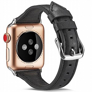����� ��� ����   Thin Leather Band ���� LaTera ����� ��� ����: Apple Watch 42mm/44mm/45mm (��� Black)