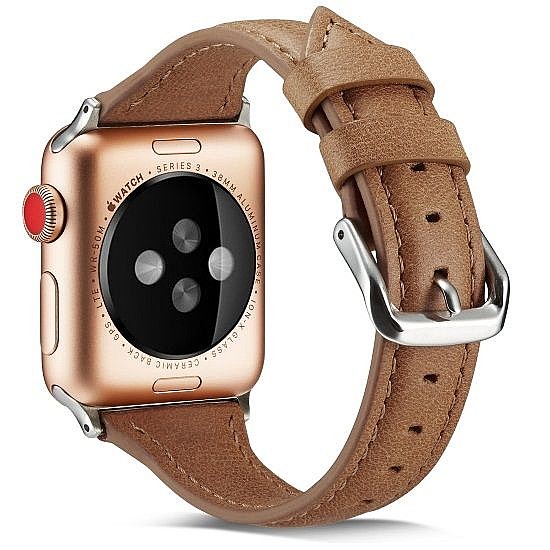 ����� ��� ����  Thin Leather Band ���� LaTera ����� ��� ����: Apple Watch 42mm/44mm/45mm (��� Brown)