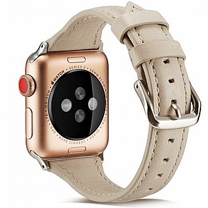 ����� ��� ����   Thin Leather Band ���� LaTera ����� ��� ����: Apple Watch 38mm/40mm/41mm (��� Creamy white)